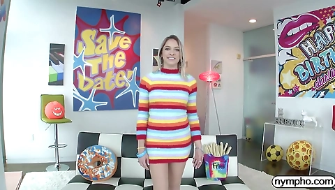 Hawt sweetheart takes on a huge cock upskirts