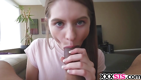 Horny blonde girlfriend gets fucked by her boyfrie desp