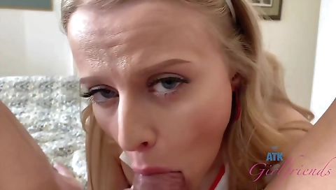 Smoking hot blonde is anal slut