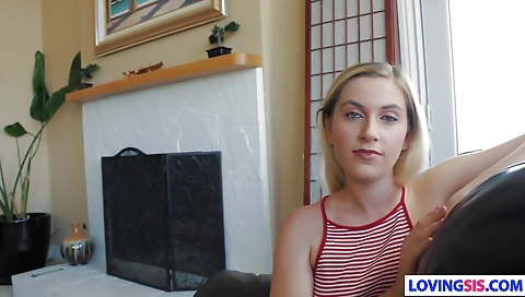 Sexy babe with a big cock in her mouth