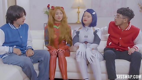 Sexy blonde gets her ass hole by a huge cock