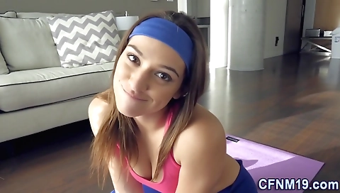 Sexy young girl shows her pussy